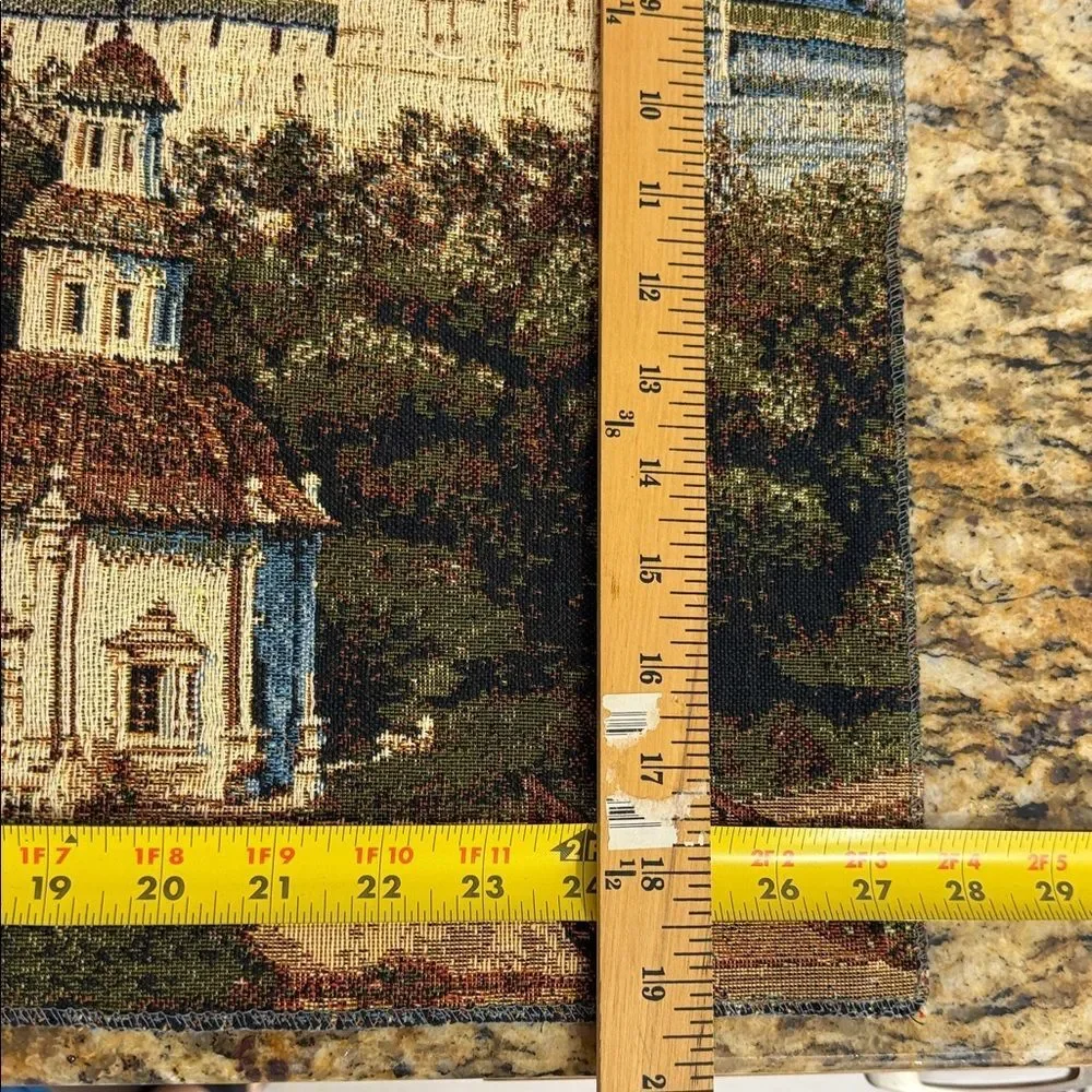 Lavra Russian Tapestry Wall Hanging Scenic Monastery Textile Art Panel